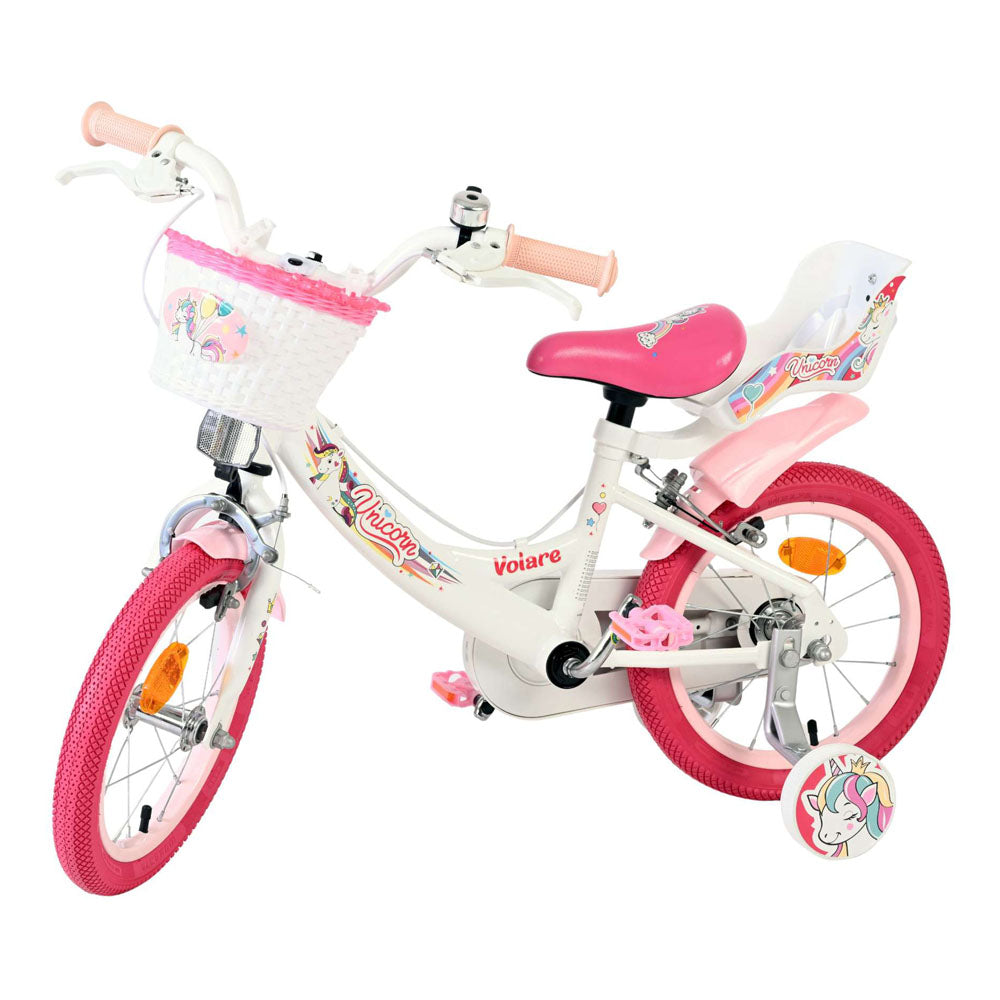 Volare Unicorn 14-Inch Children's Bike - White
