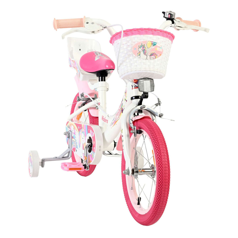 Volare Unicorn 14-Inch Children's Bike - White