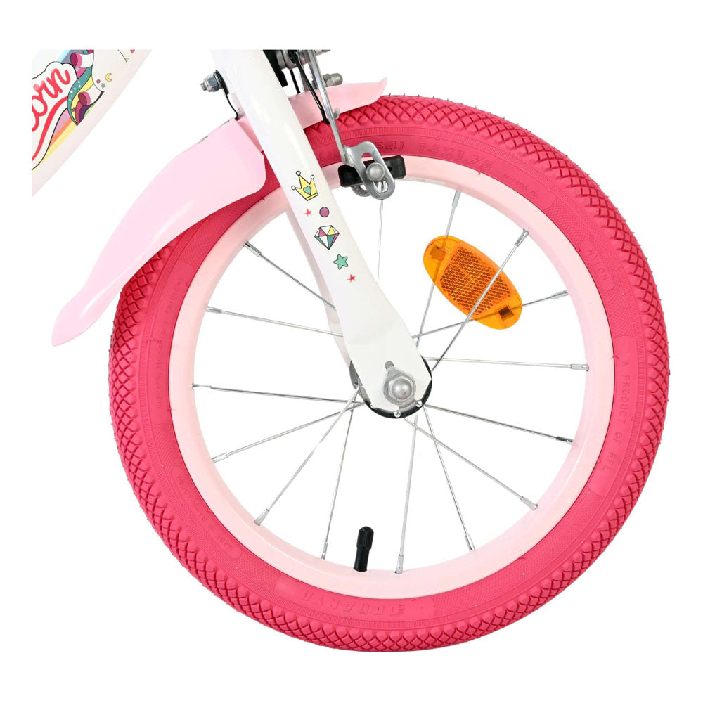 Volare Unicorn 14-Inch Children's Bike - White