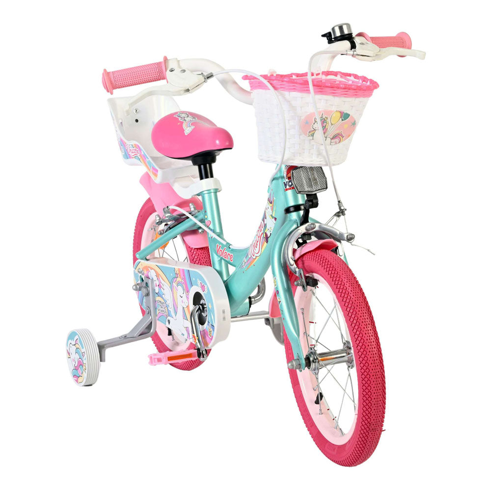 Volare Unicorn 14-Inch Children's Bike - Green