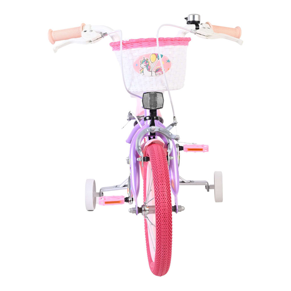 Volare Unicorn 14-Inch Children's Bike - Purple