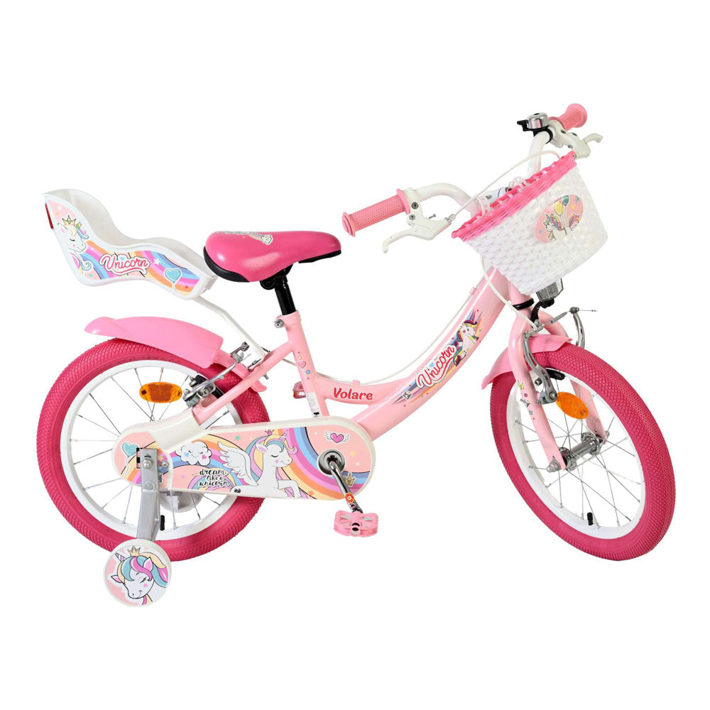 Volare Unicorn 16-Inch Children's Bike - Pink