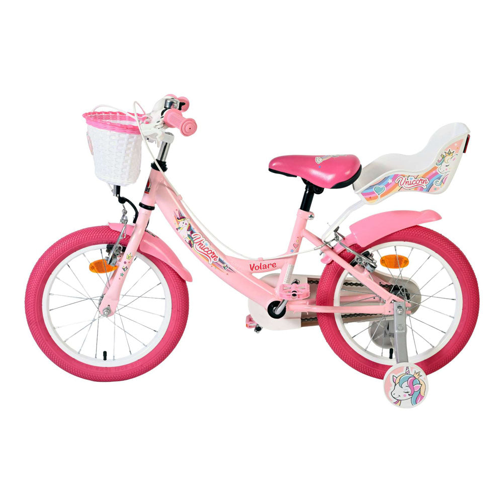 Volare Unicorn 16-Inch Children's Bike - Pink