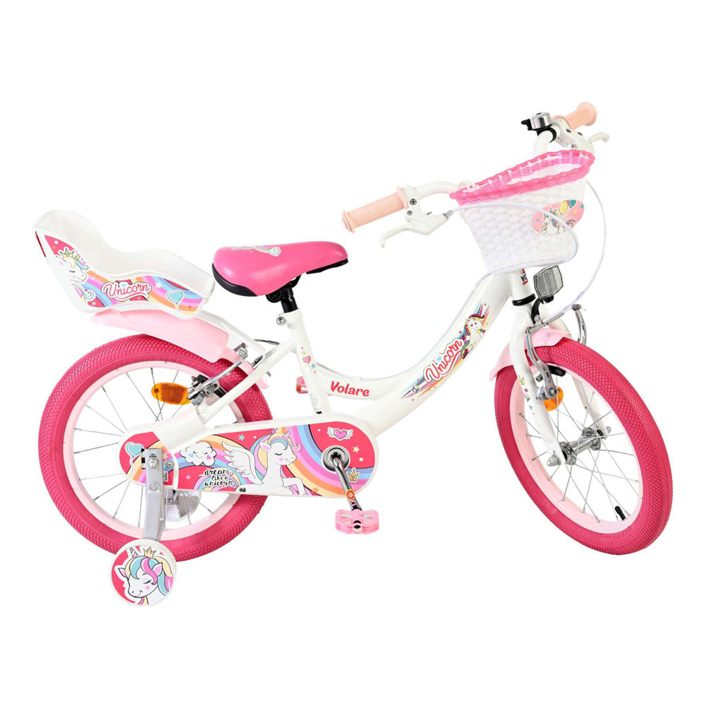 Volare Unicorn 16-Inch Children's Bike - White