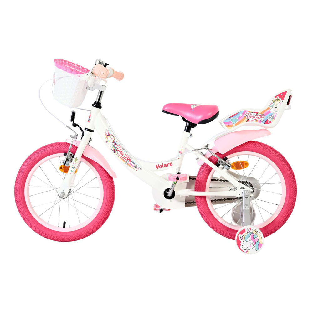 Volare Unicorn 16-Inch Children's Bike - White