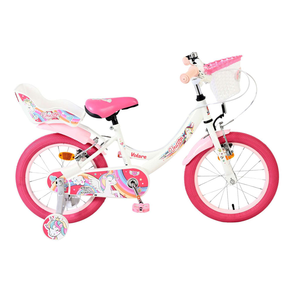 Volare Unicorn 16-Inch Children's Bike - White