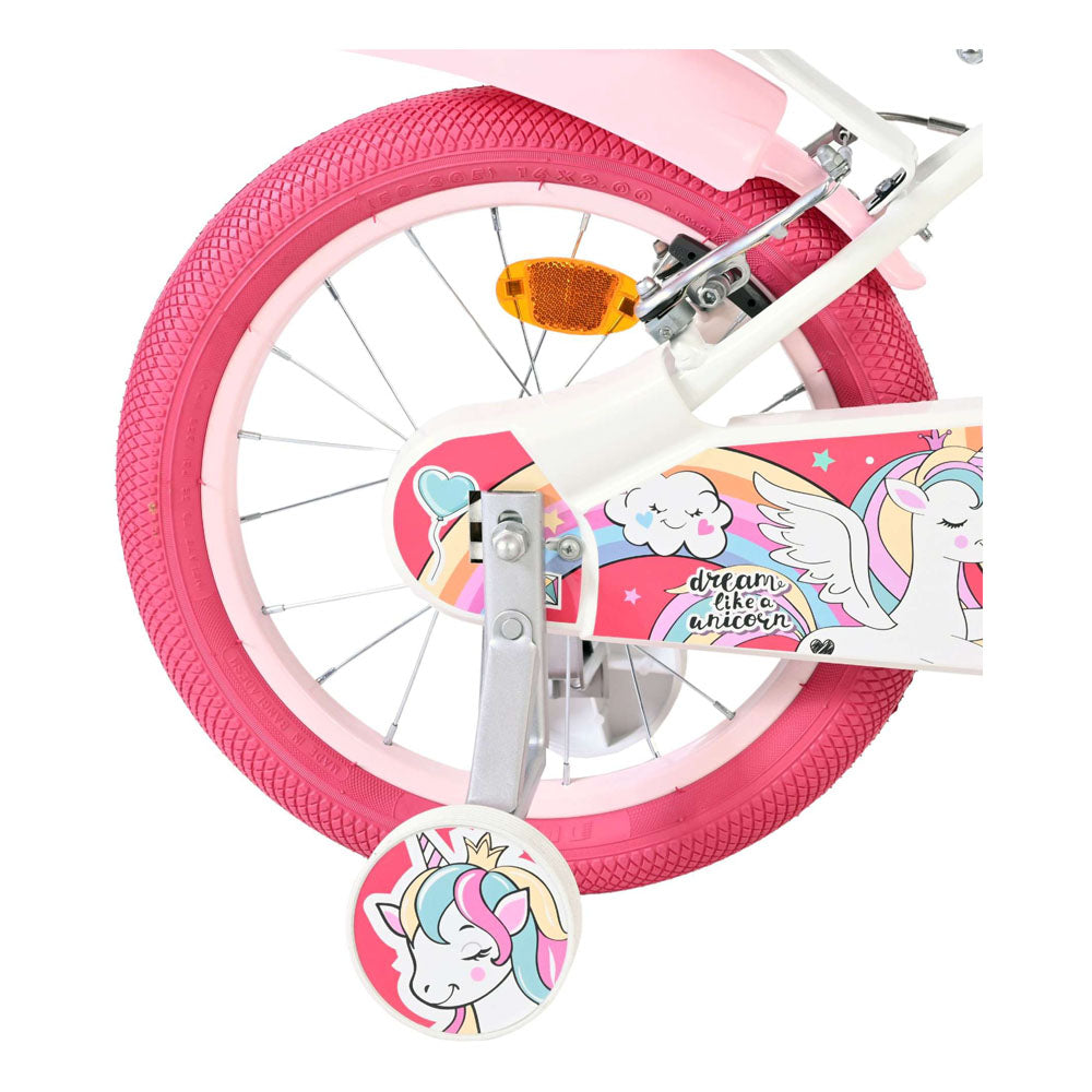 Volare Unicorn 16-Inch Children's Bike - White