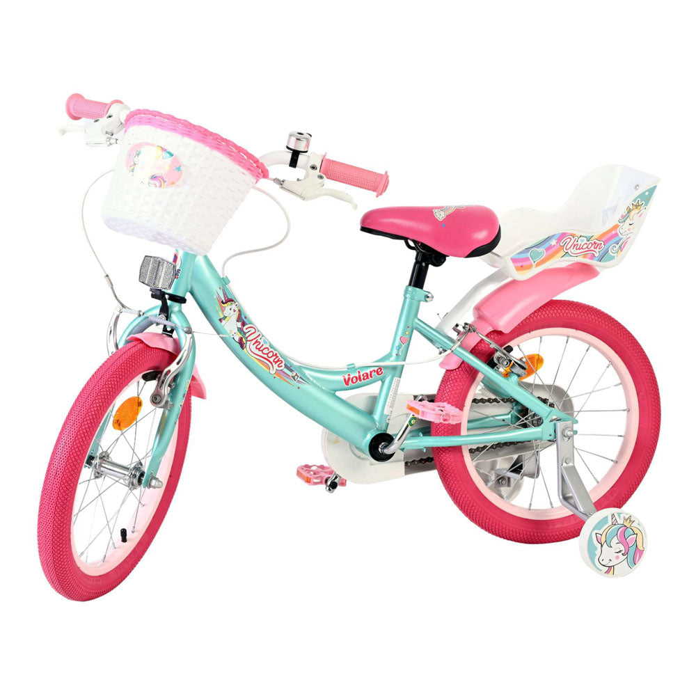Volare Unicorn 16-Inch Children's Bike - Green