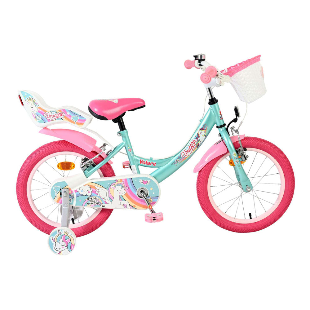 Volare Unicorn 16-Inch Children's Bike - Green