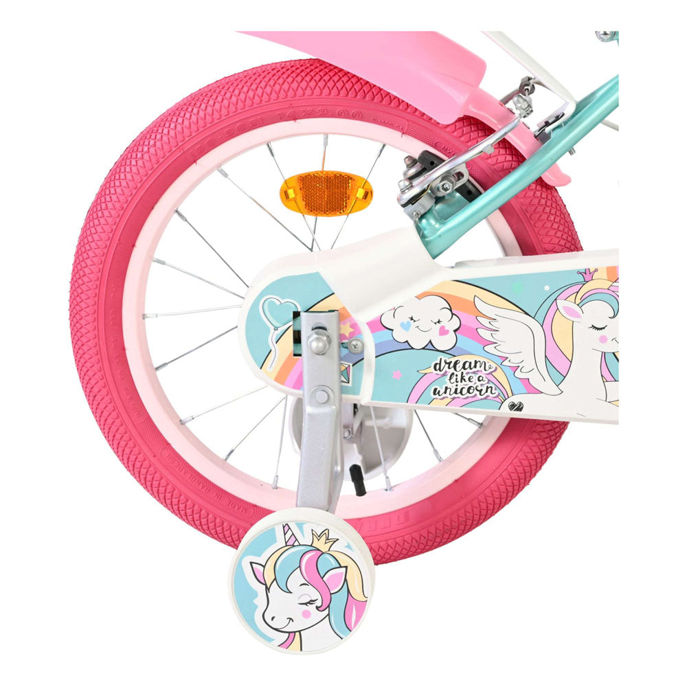 Volare Unicorn 16-Inch Children's Bike - Green