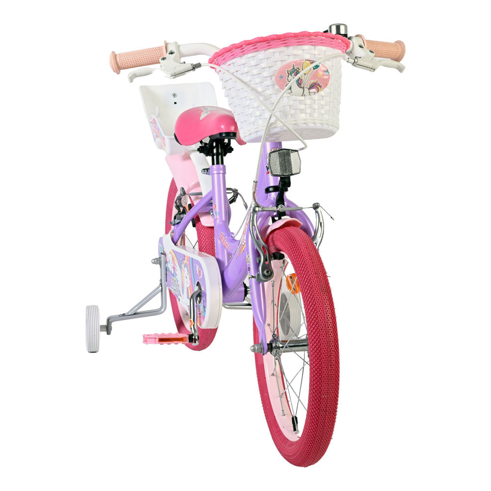 Volare Unicorn 16-Inch Children's Bike - Purple