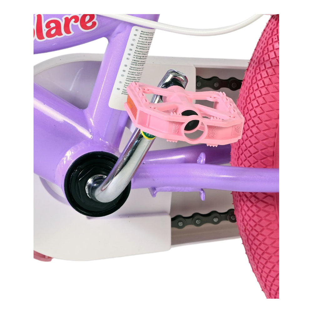 Volare Unicorn 16-Inch Children's Bike - Purple