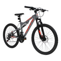 Huffy Marker 24-Inch Full Suspension Children's Mountain Bike - Matte Gunmetal Grey