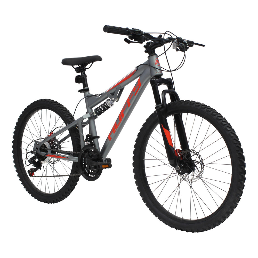 Huffy Marker 24-Inch Full Suspension Children's Mountain Bike - Matte Gunmetal Grey
