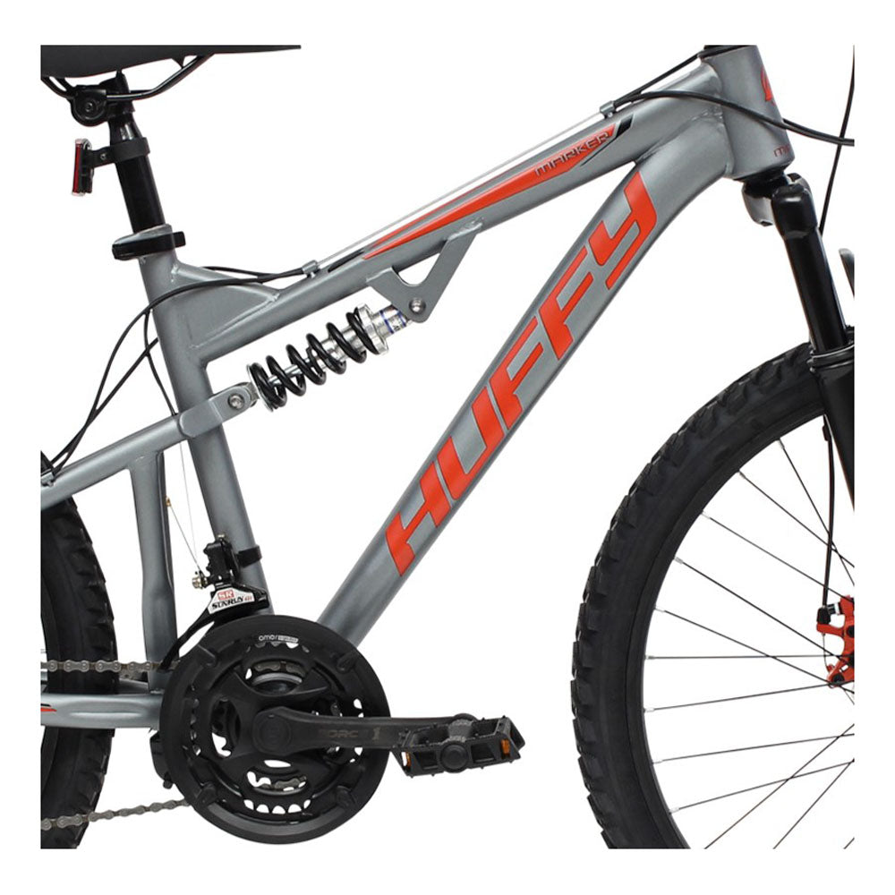 Huffy Marker 24-Inch Full Suspension Children's Mountain Bike - Matte Gunmetal Grey