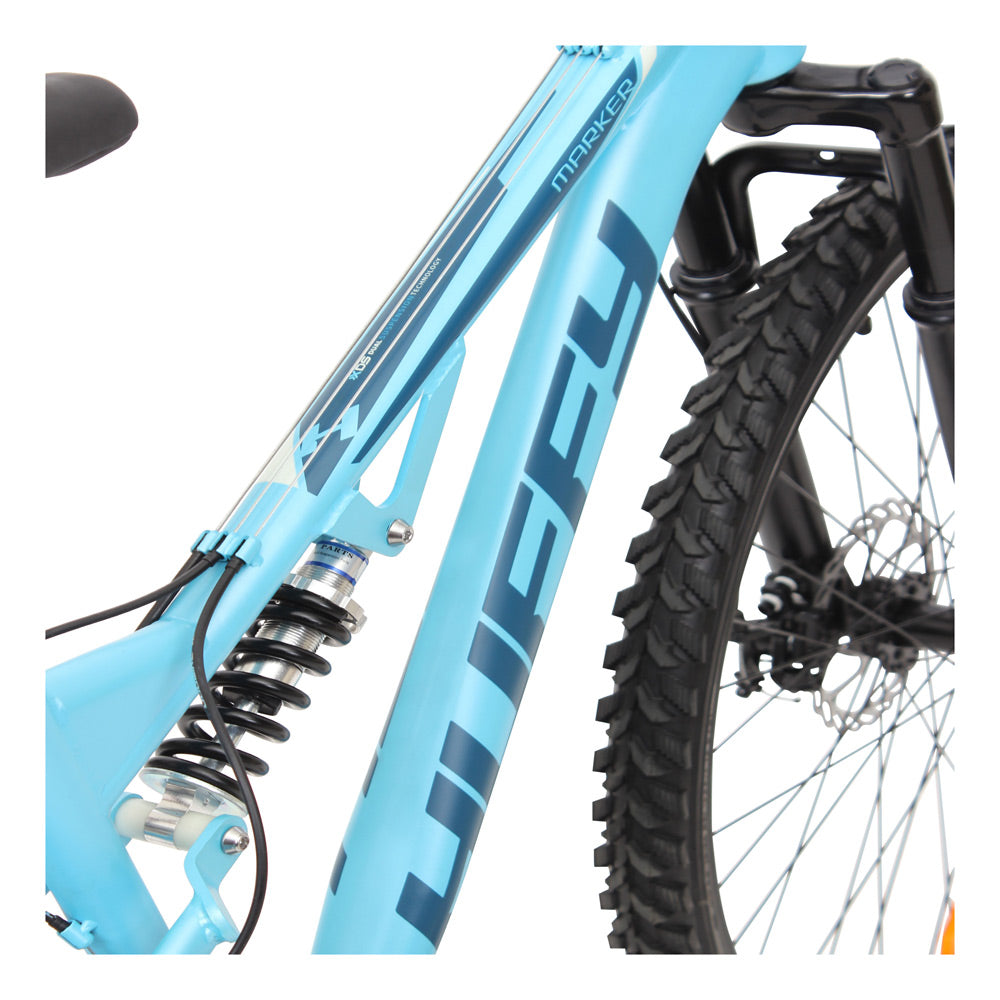 Huffy Marker 26-Inch Full Suspension Mountain Bike - Matte Sky Blue