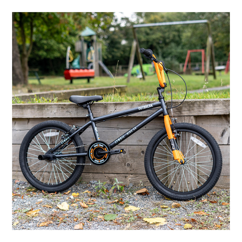 Zombie Outbreak 20-inch BMX Bike - Dark Grey/Orange