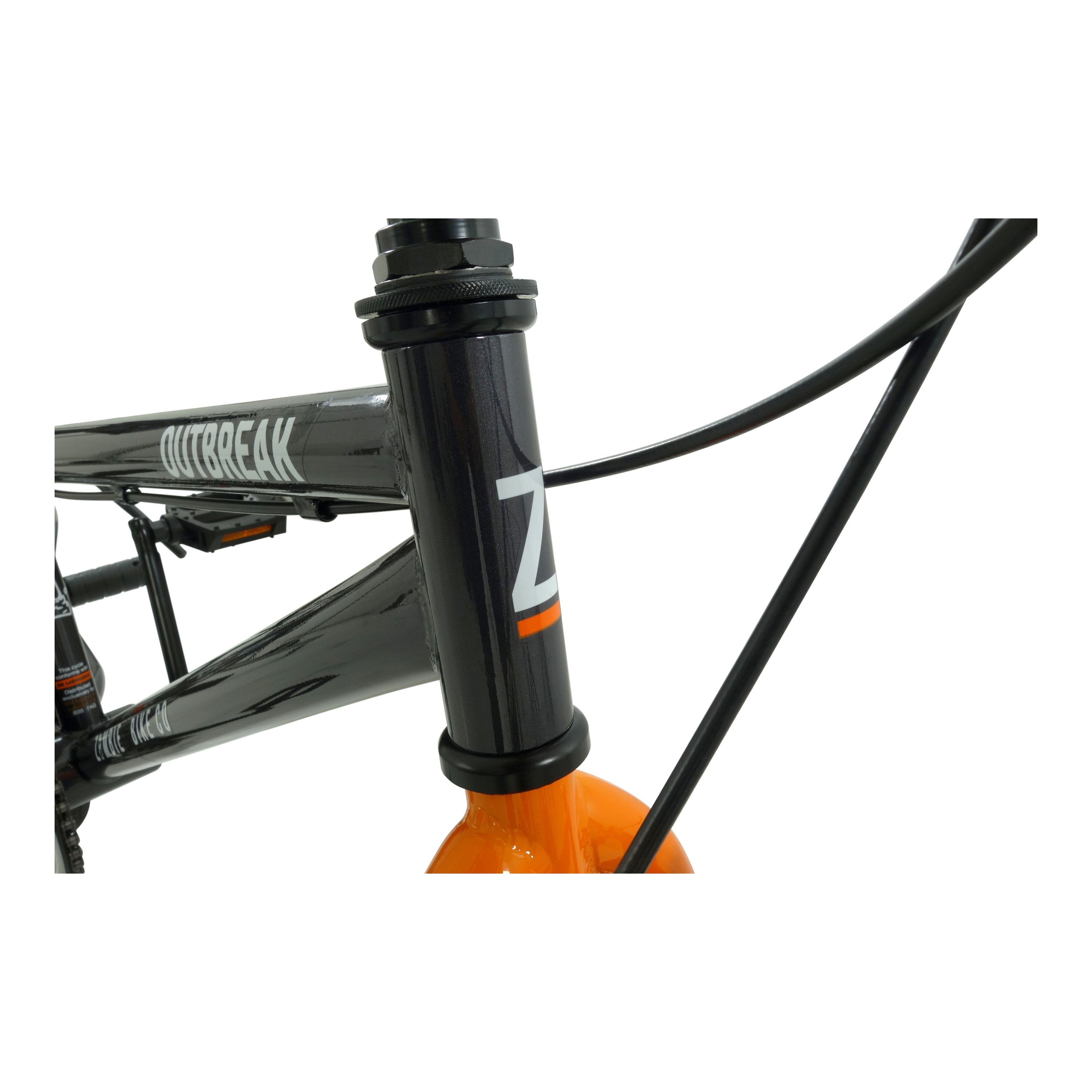 Zombie Outbreak 20-inch BMX Bike - Dark Grey/Orange