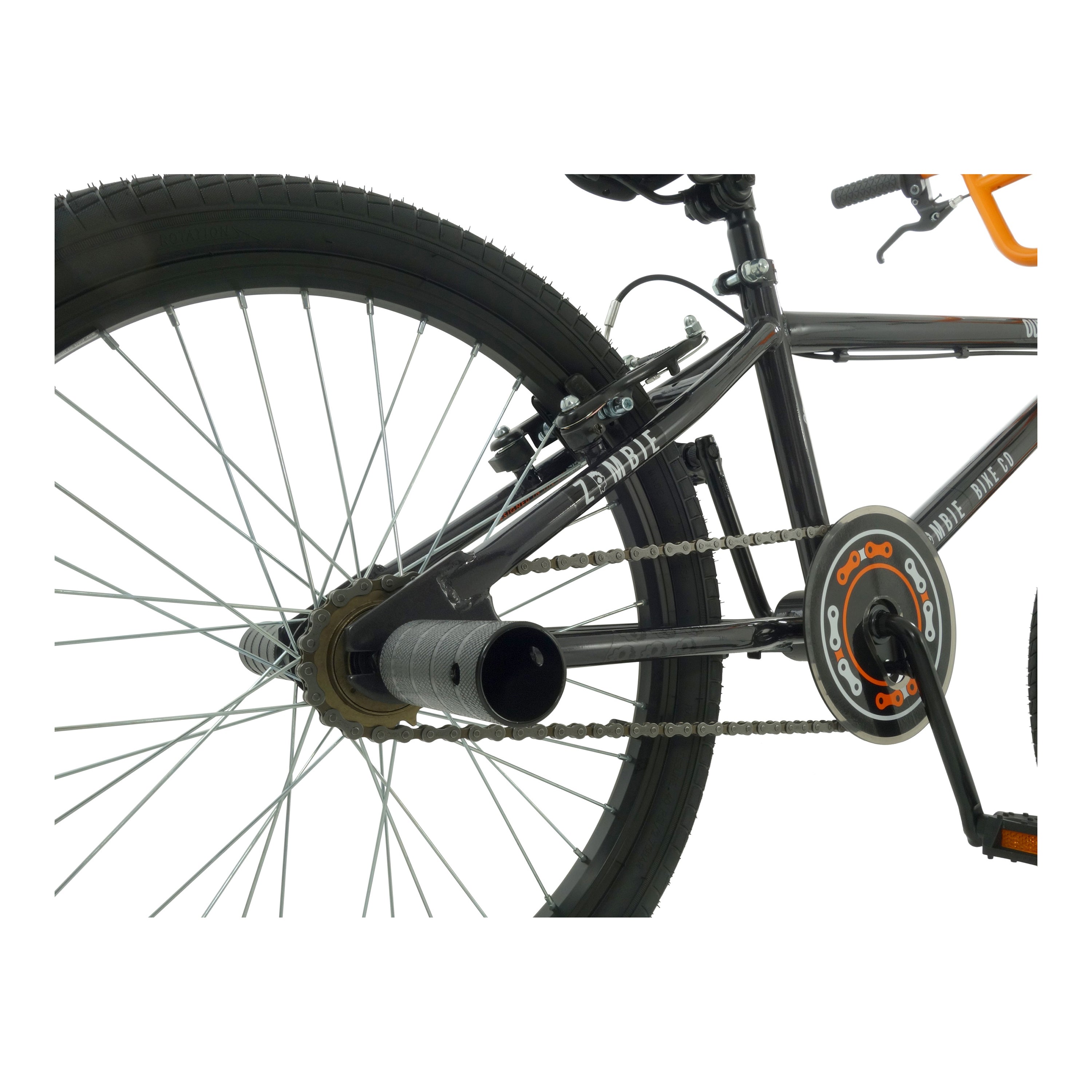 Zombie Outbreak 20-inch BMX Bike - Dark Grey/Orange