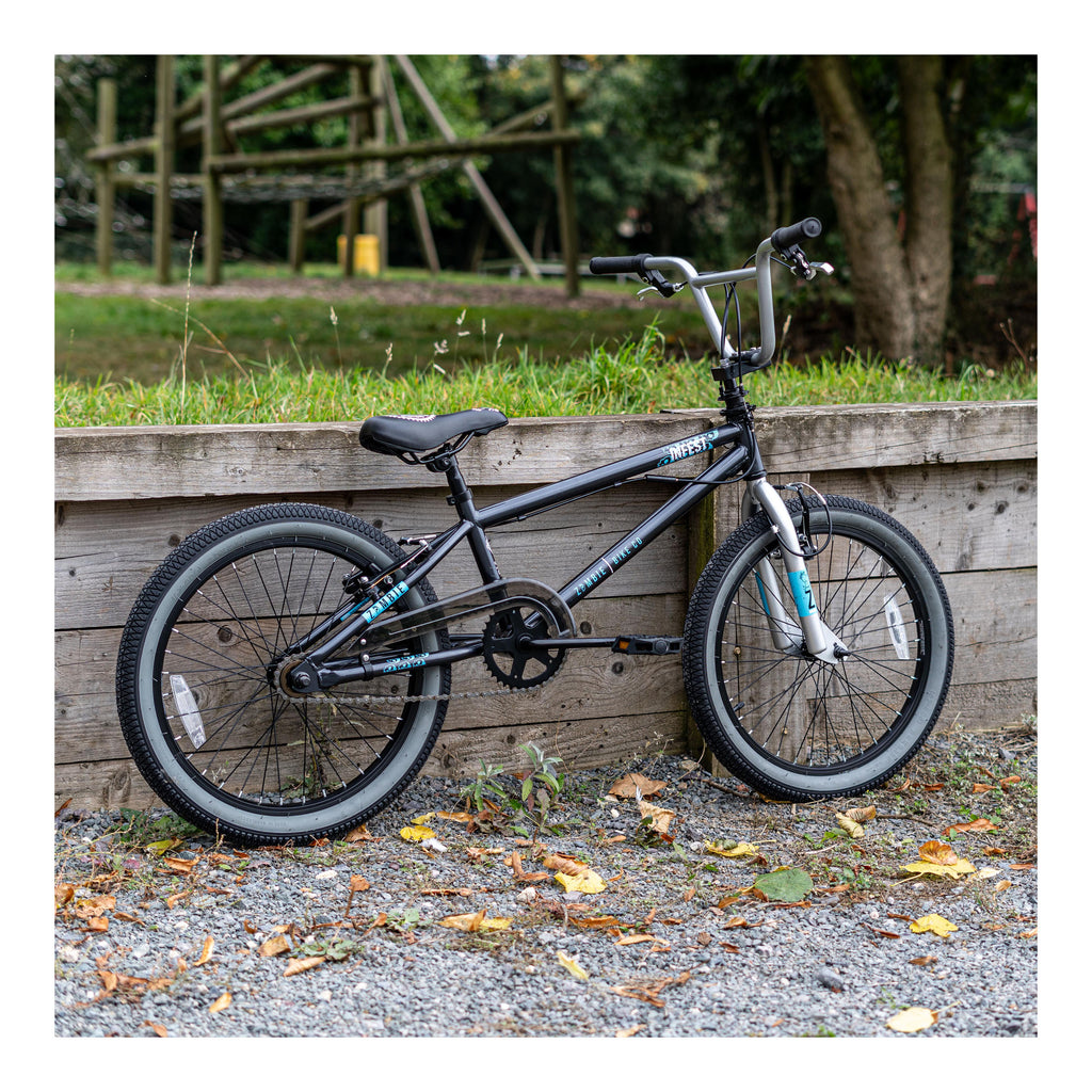 Zombie Infest 20-inch BMX Bike - Black/Blue/Silver