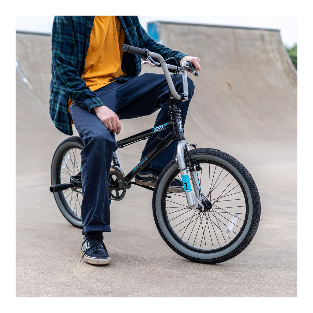 Zombie Infest 20-inch BMX Bike - Black/Blue/Silver