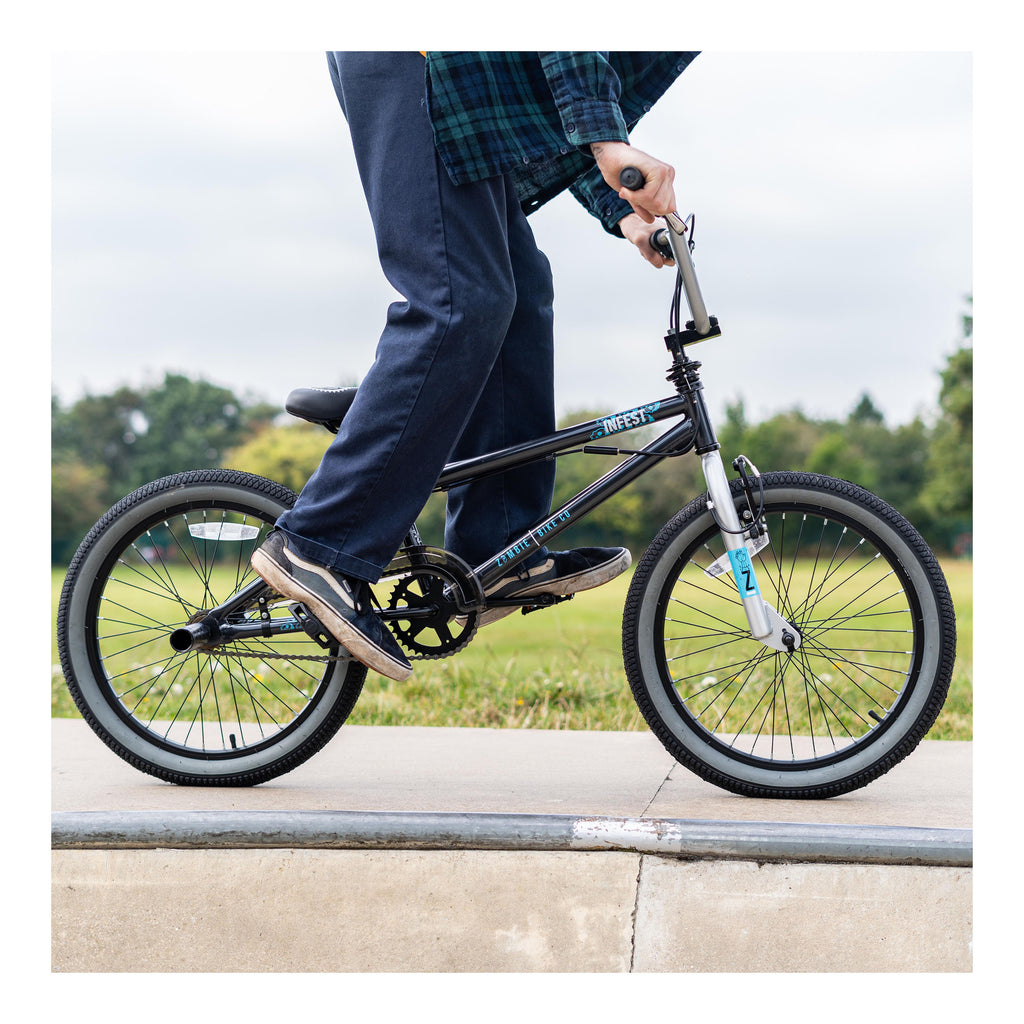 Zombie Infest 20-inch BMX Bike - Black/Blue/Silver