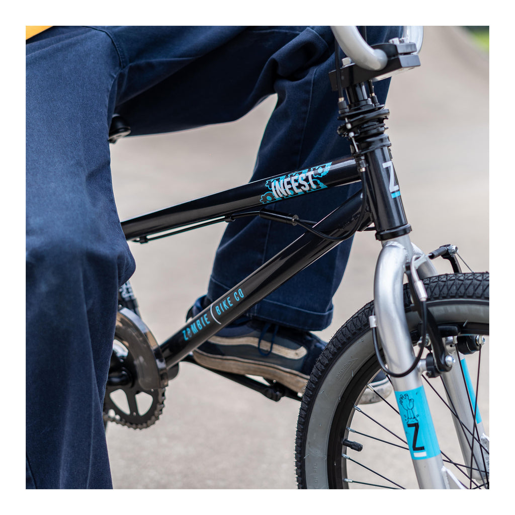 Zombie Infest 20-inch BMX Bike - Black/Blue/Silver