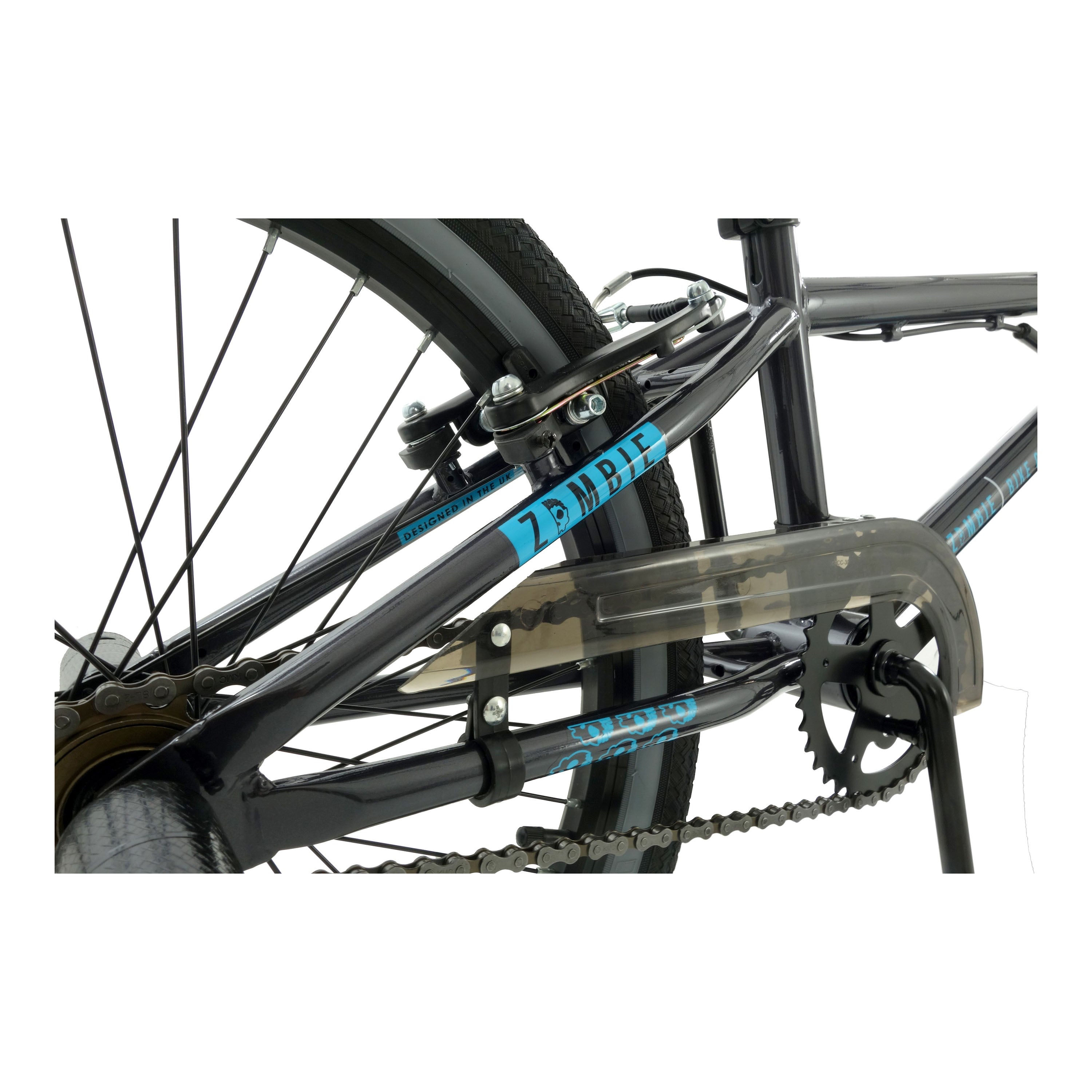 Zombie Infest 20-inch BMX Bike - Black/Blue/Silver