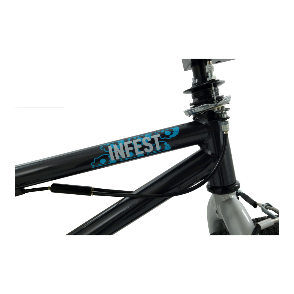 Zombie Infest 20-inch BMX Bike - Black/Blue/Silver