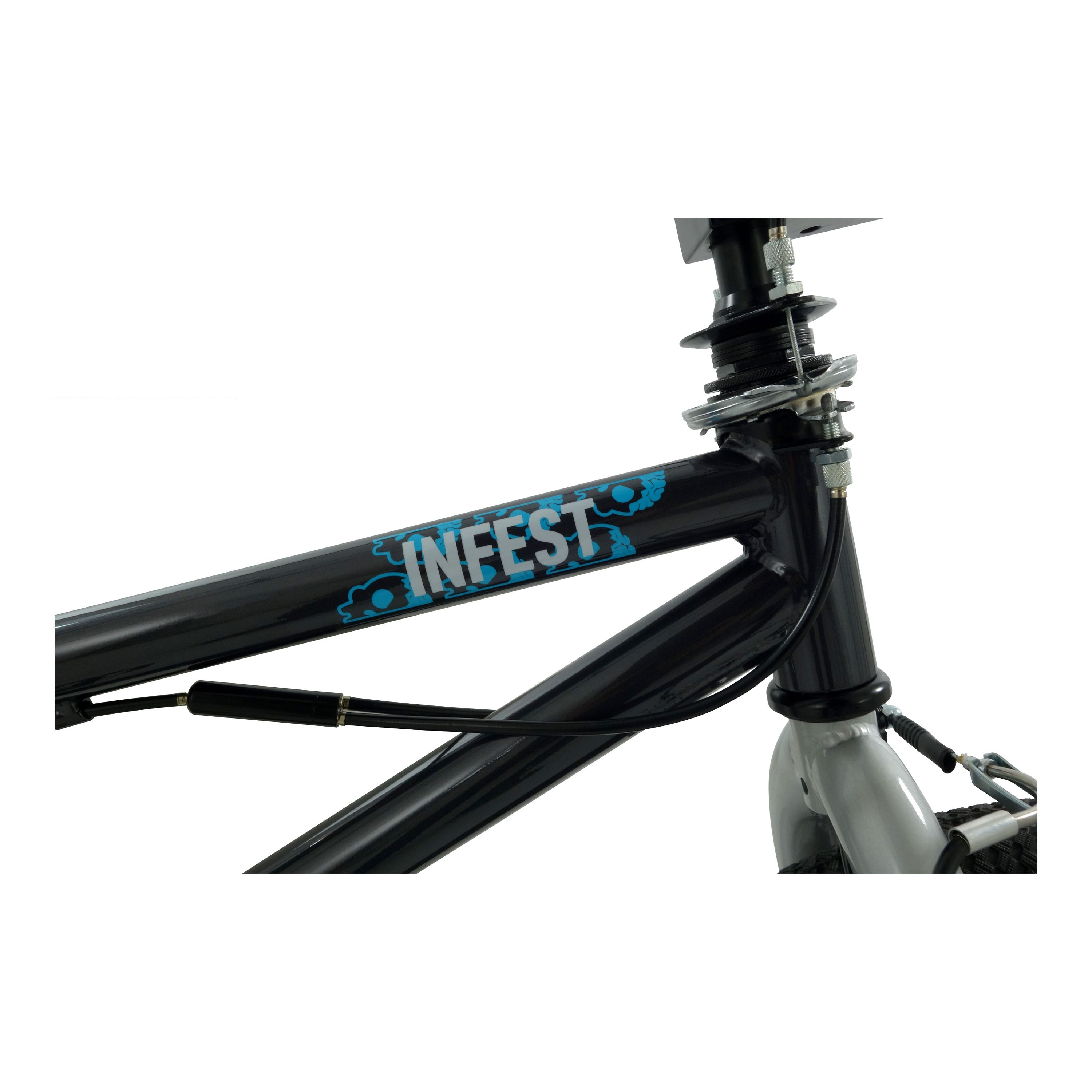 Zombie Infest 20-inch BMX Bike - Black/Blue/Silver