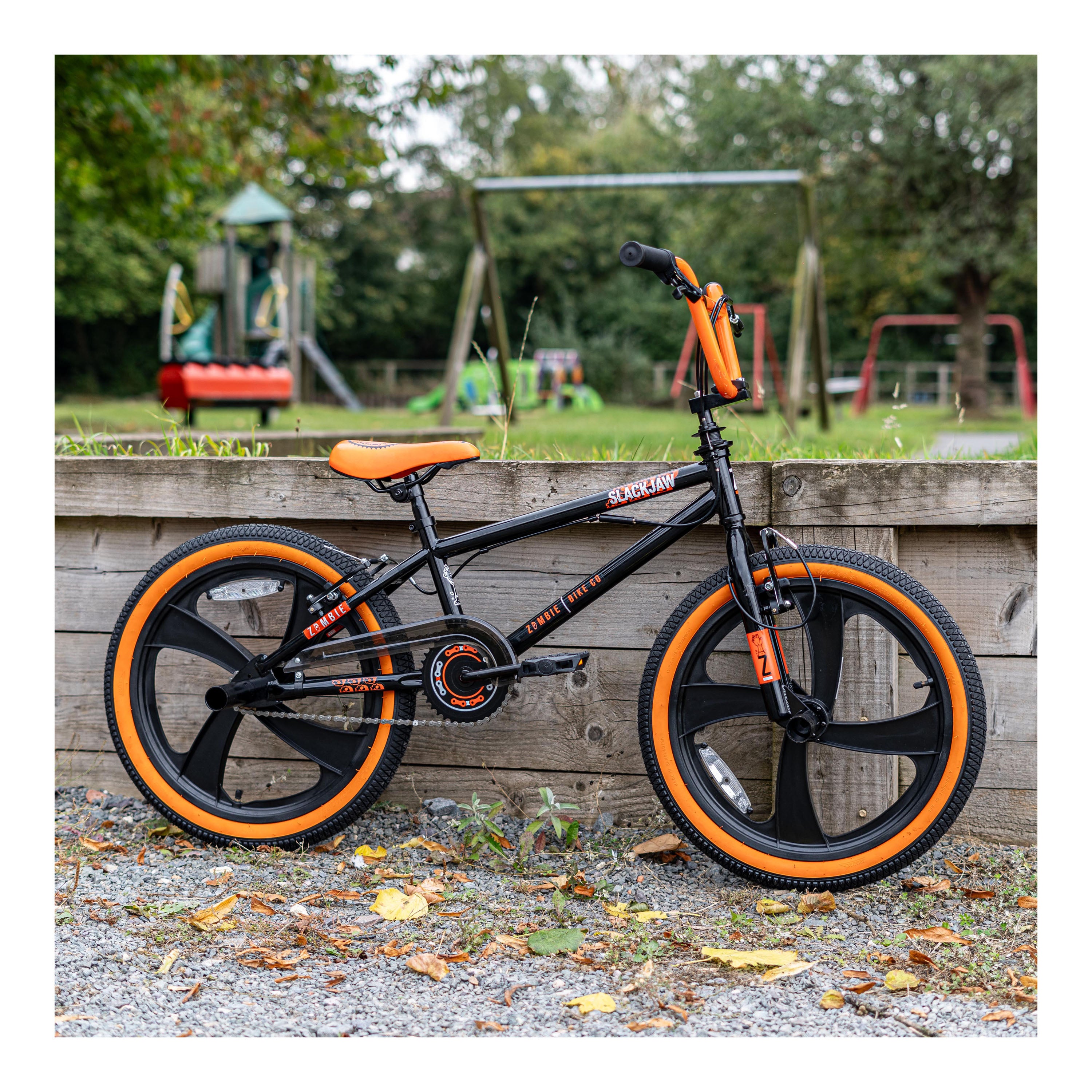 Zombie Slackjaw 20-inch BMX Bike - Black/Orange