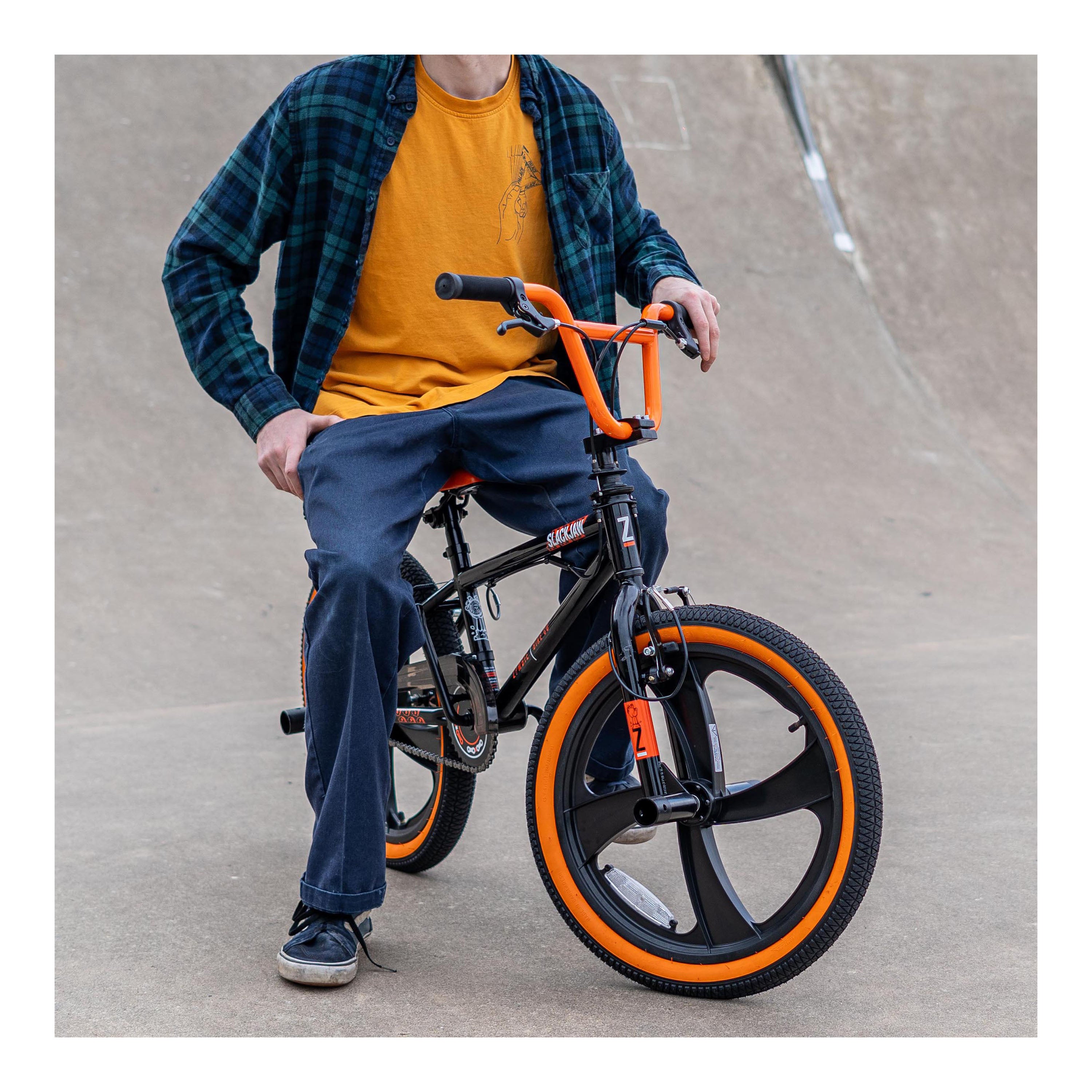 Zombie Slackjaw 20-inch BMX Bike - Black/Orange