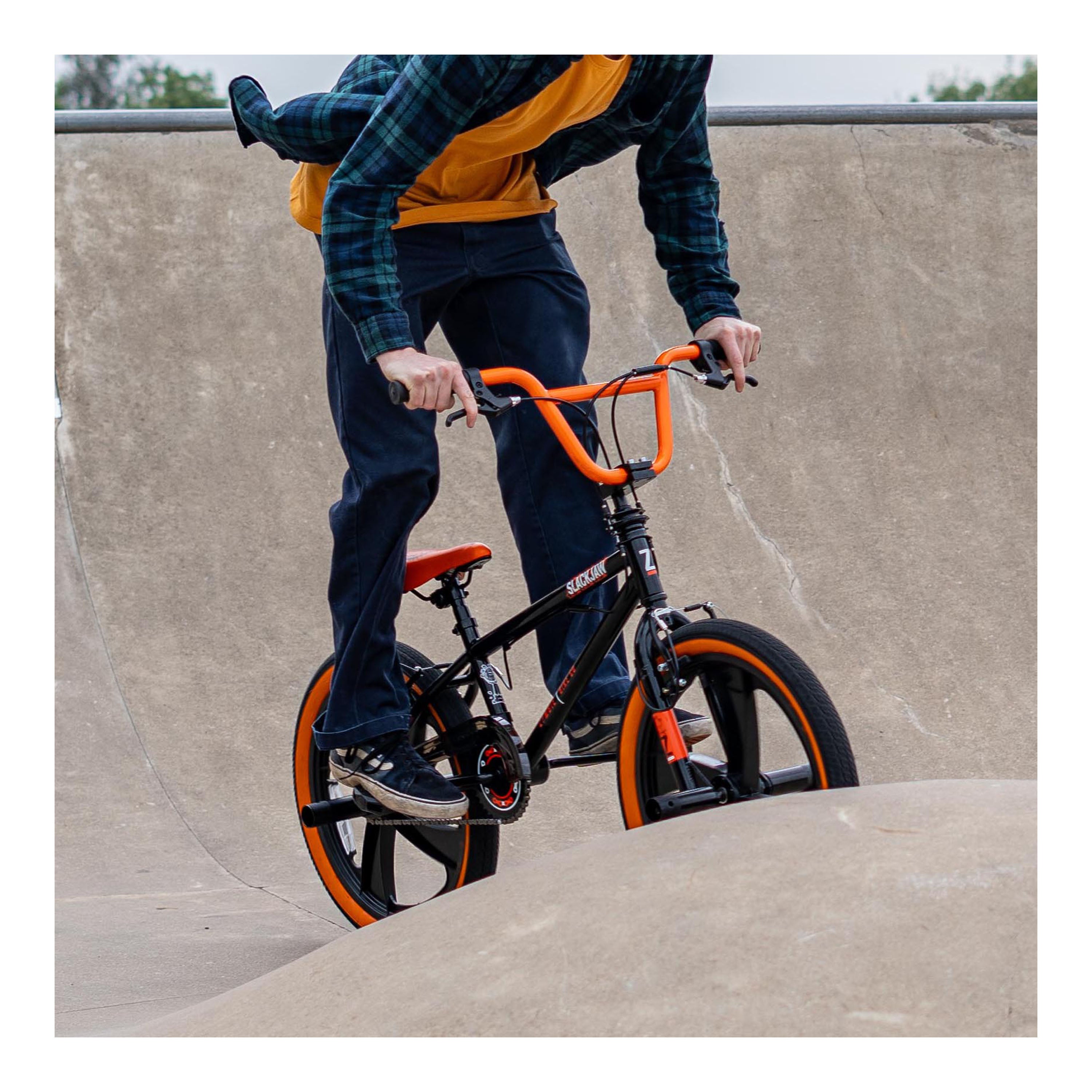 Zombie Slackjaw 20-inch BMX Bike - Black/Orange