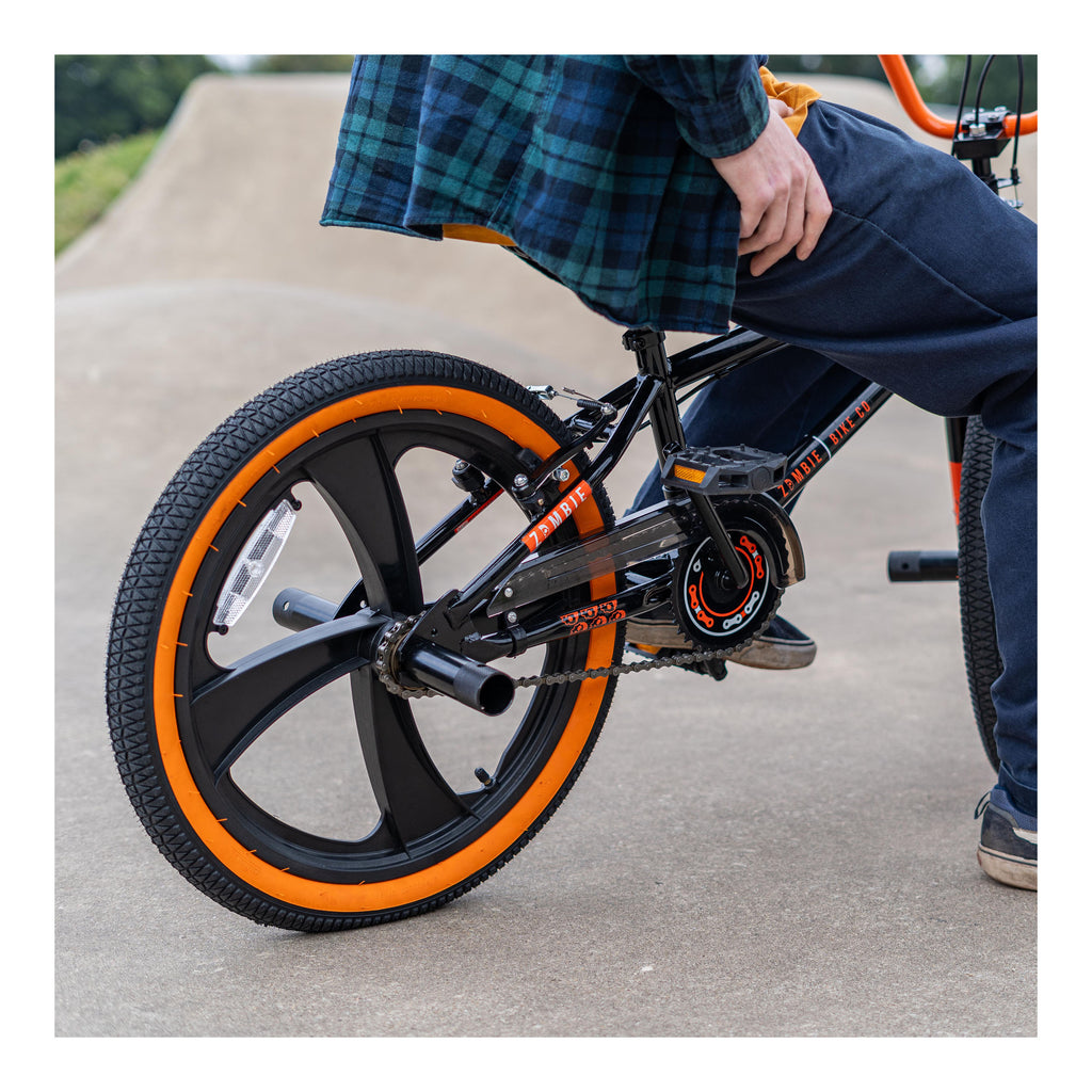 Zombie Slackjaw 20-inch BMX Bike - Black/Orange