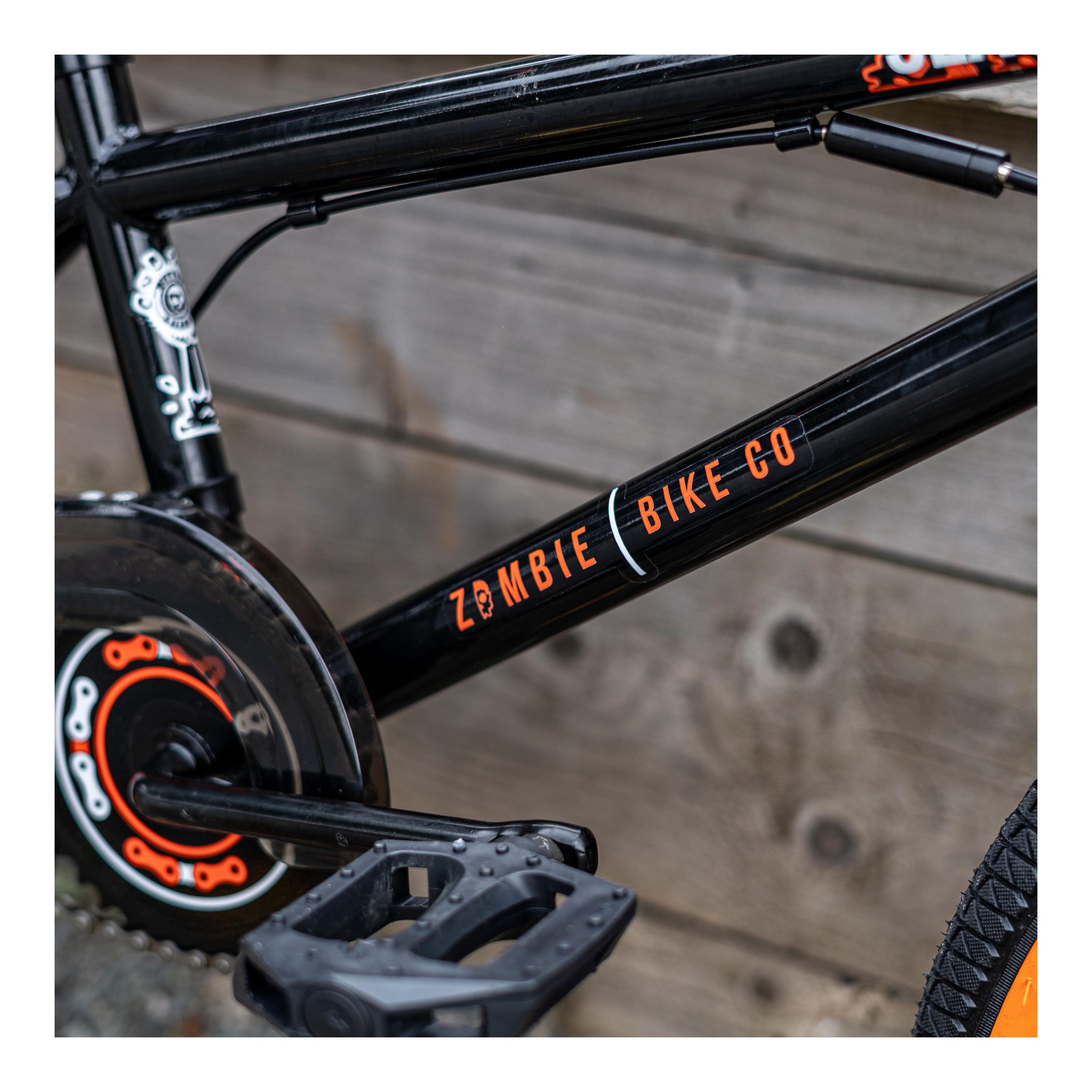 Zombie Slackjaw 20-inch BMX Bike - Black/Orange