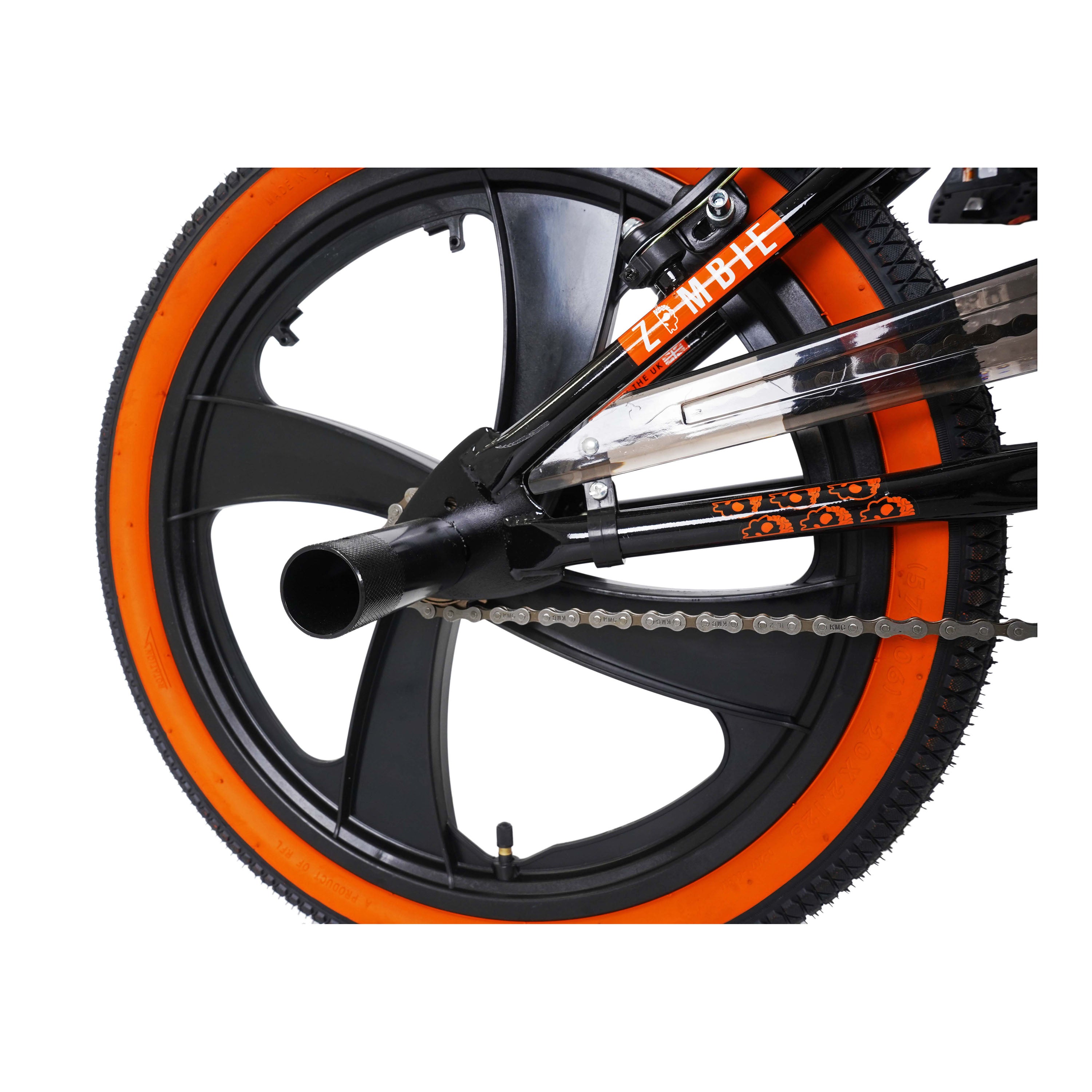 Zombie Slackjaw 20-inch BMX Bike - Black/Orange