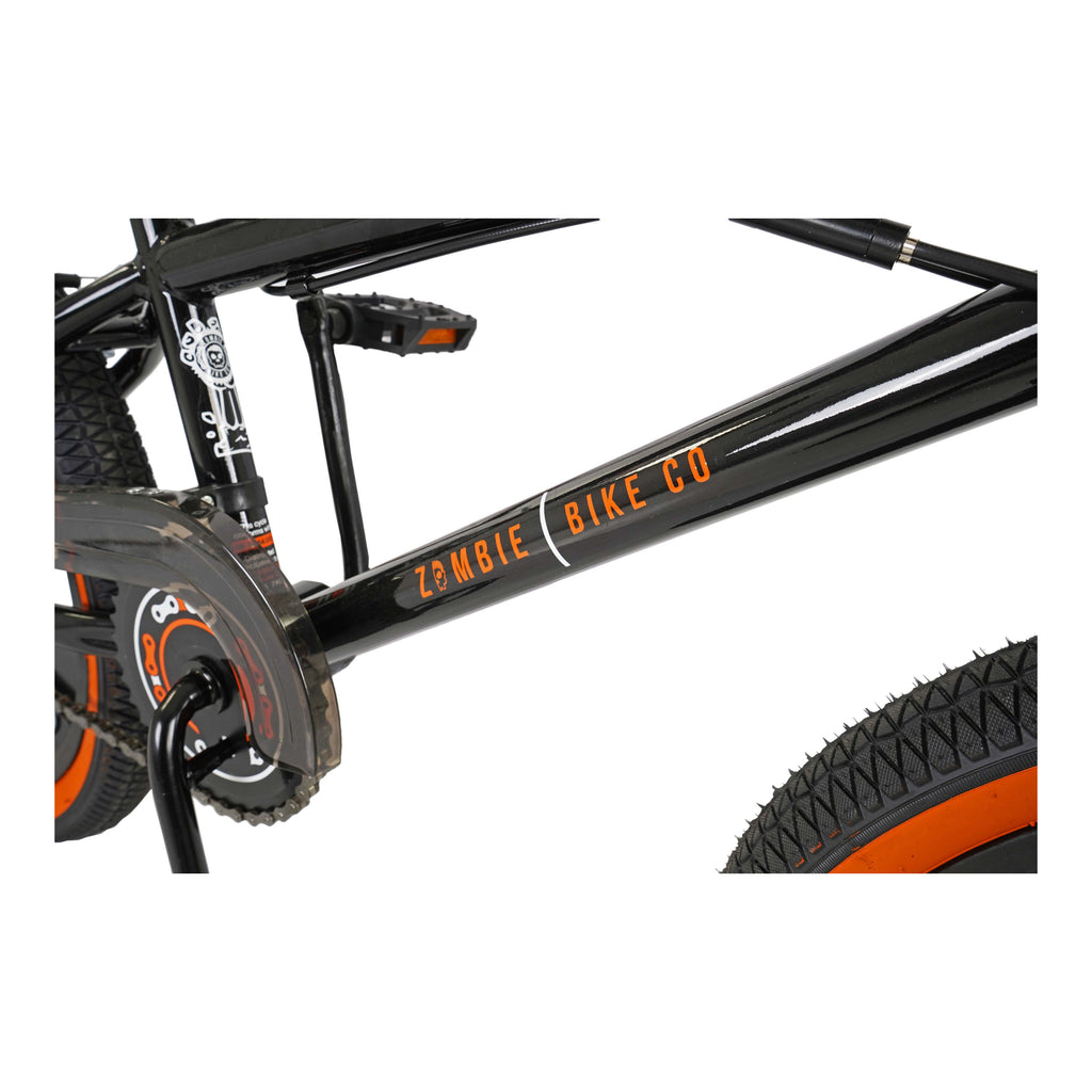 Zombie Slackjaw 20-inch BMX Bike - Black/Orange