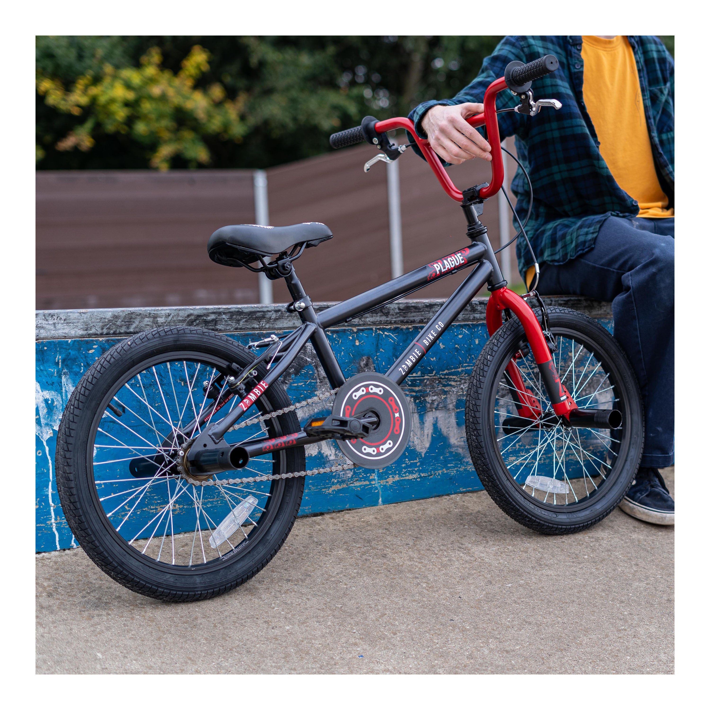 Zombie Plague 18-inch BMX Bike  - Red/Black