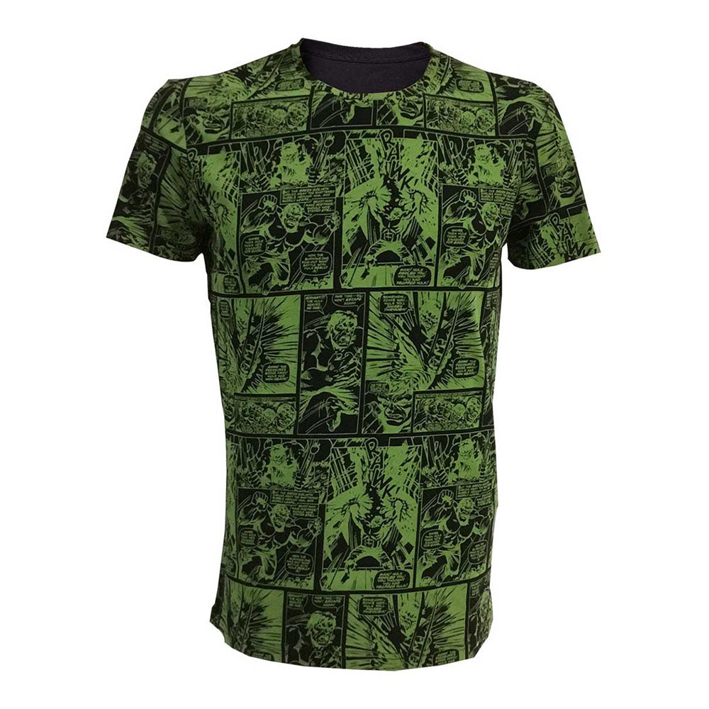 Marvel Comics Incredible Hulk Classic Green Comic Strip Men's T-Shirt