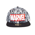 Marvel Comics Logo and Comic Pattern Snapback Baseball Cap