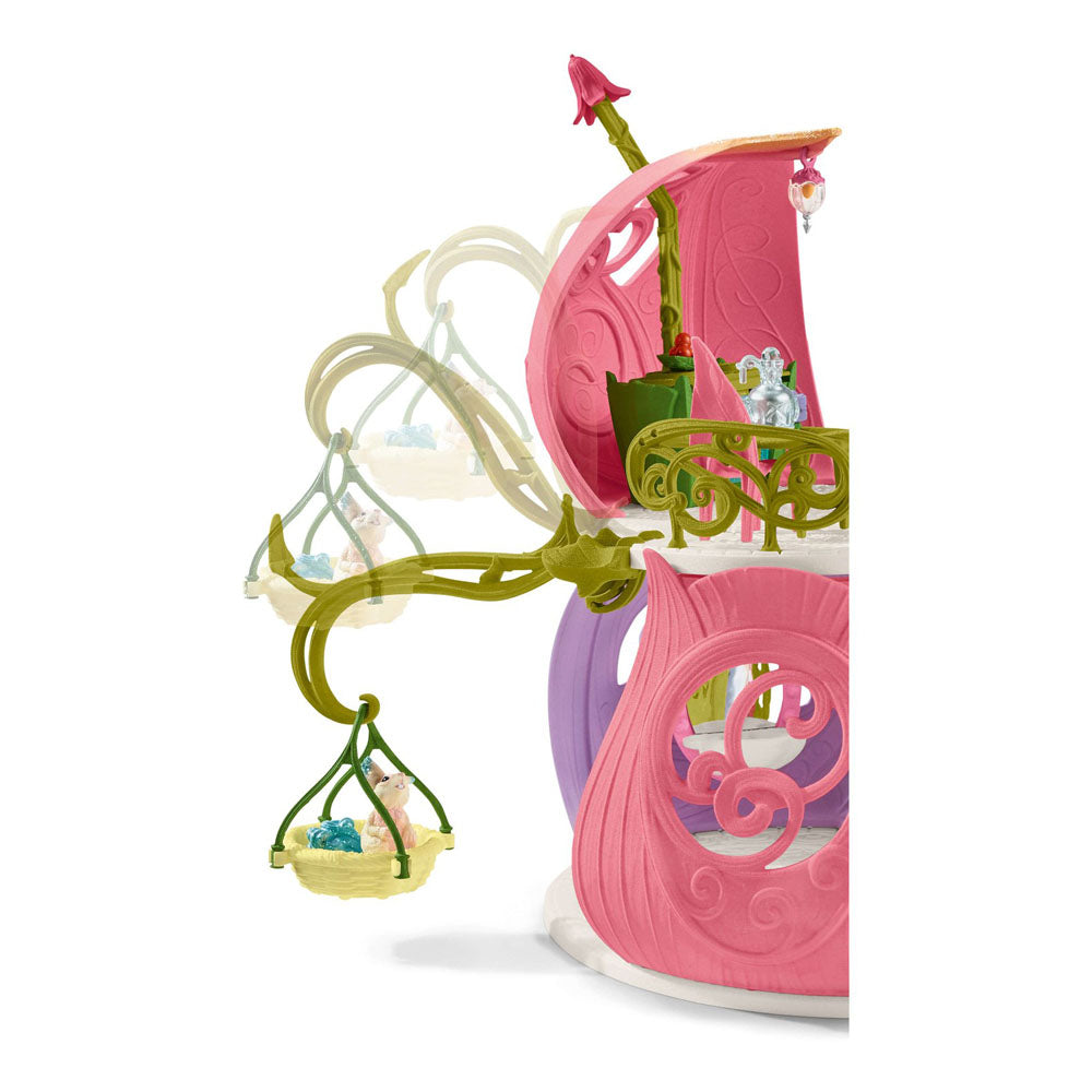 Schleich Bayala Glittering Flower House with Unicorns, Lake and Stable