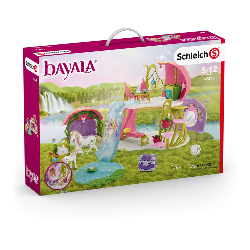 Schleich Bayala Glittering Flower House with Unicorns, Lake and Stable