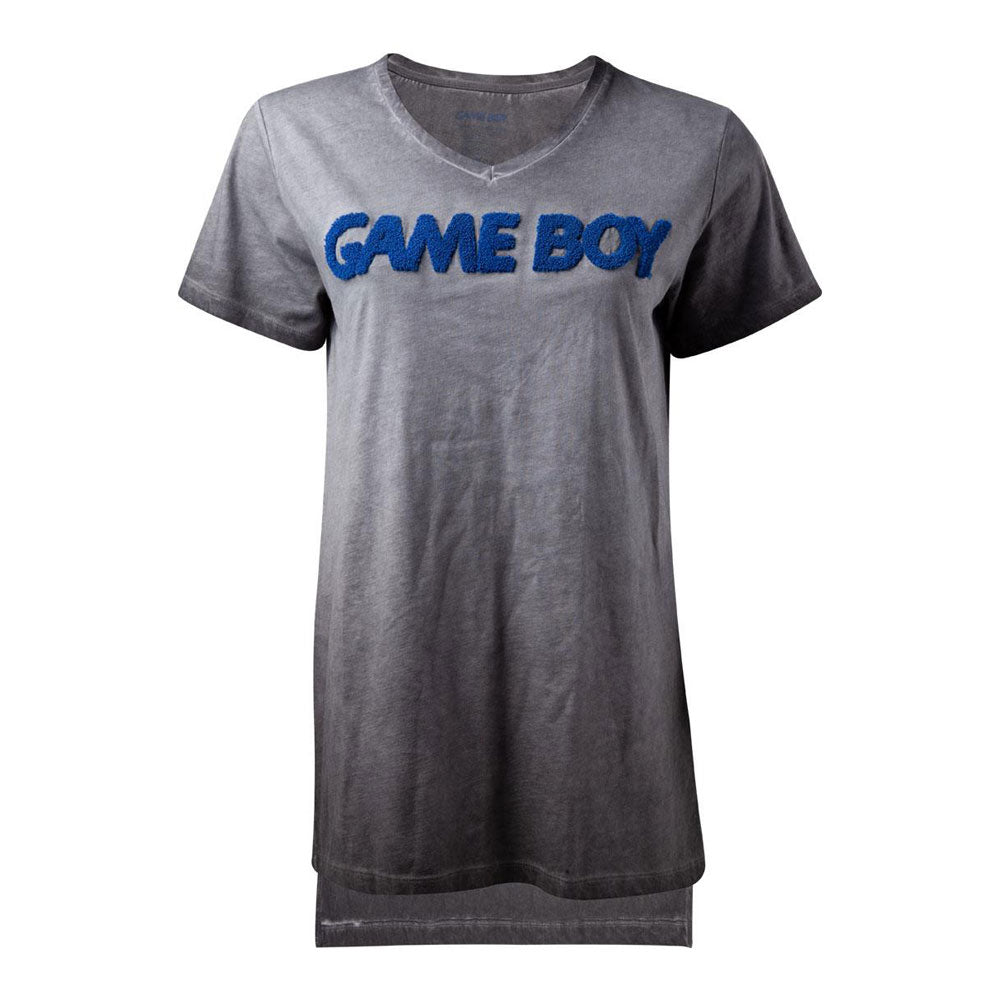 Nintendo Gameboy 3D Logo Oil Washed Women's T-Shirt