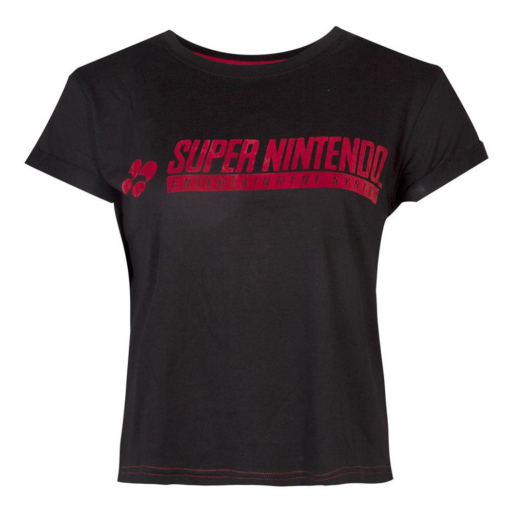 Nintendo SNES Logo Cropped Women's T-Shirt