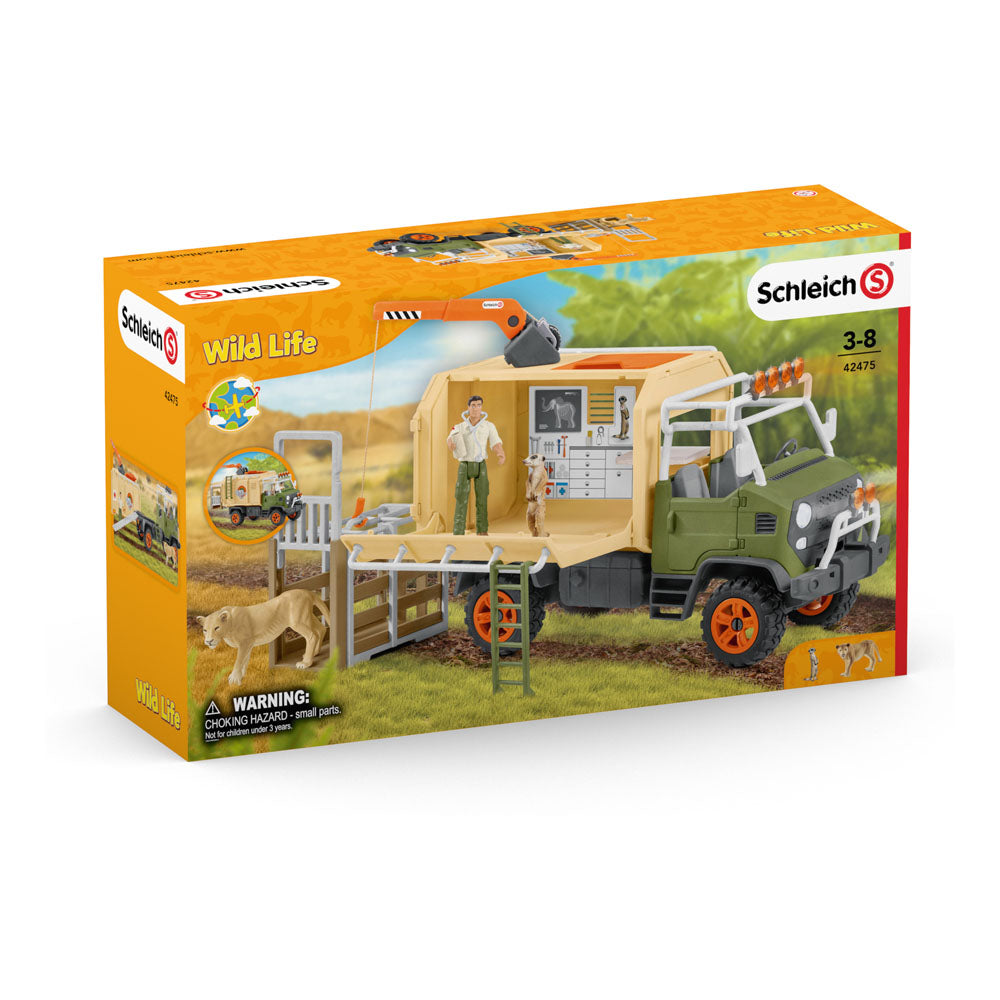 Schleich Wild Life Animal Rescue Large Truck with Toy Figures & Accessories