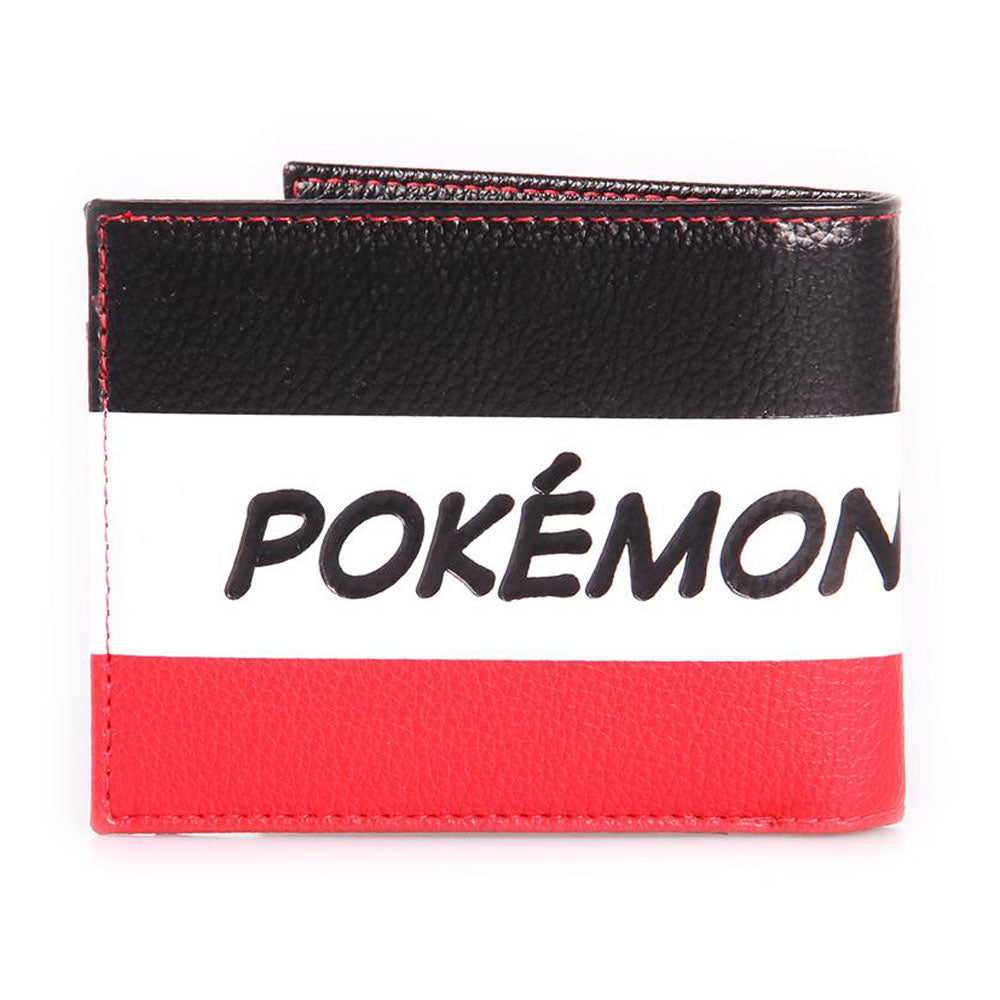 Pokemon Pikachu Striped Tri-colour All-Over Print Bi-fold Wallet