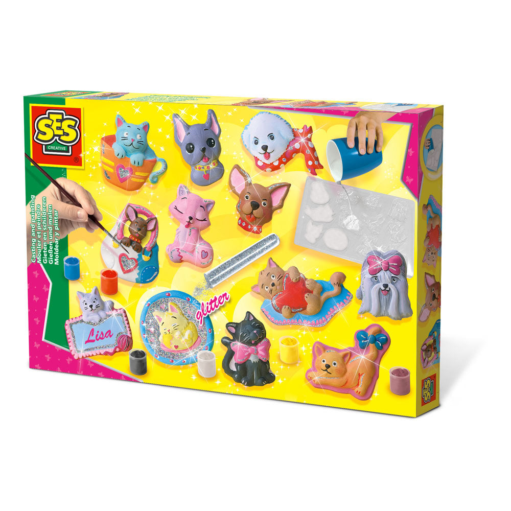 SES Creative Cats and Dogs Casting and Painting Set