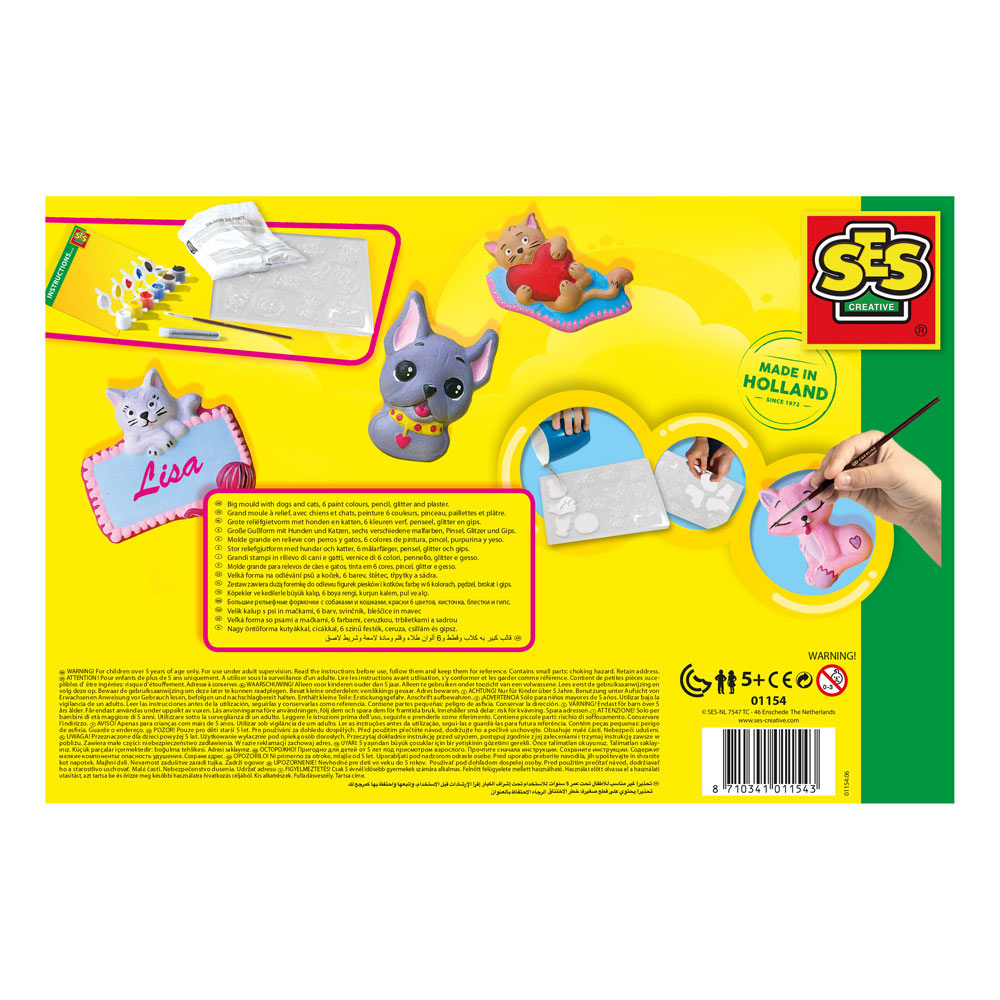 SES Creative Cats and Dogs Casting and Painting Set
