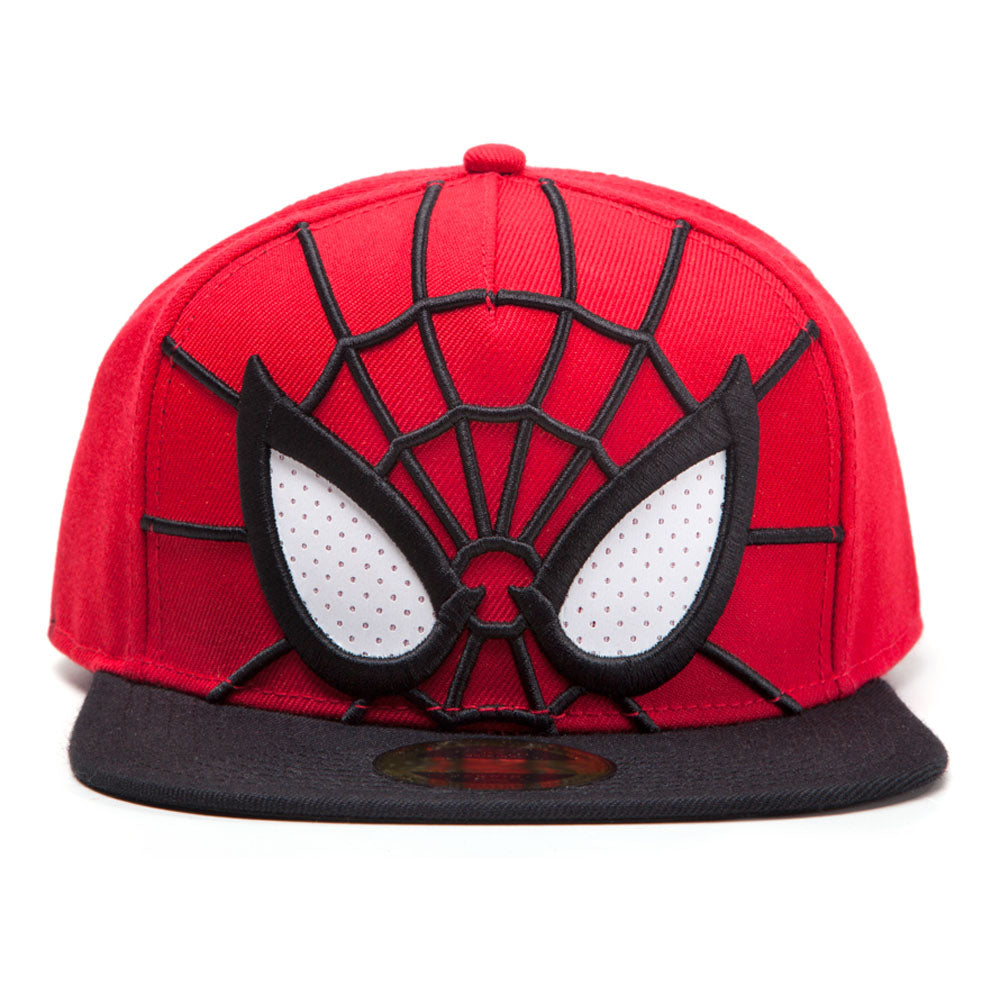 Marvel Comics Spider-man 3D Face Mask with Mesh Eyes Snapback Baseball Cap