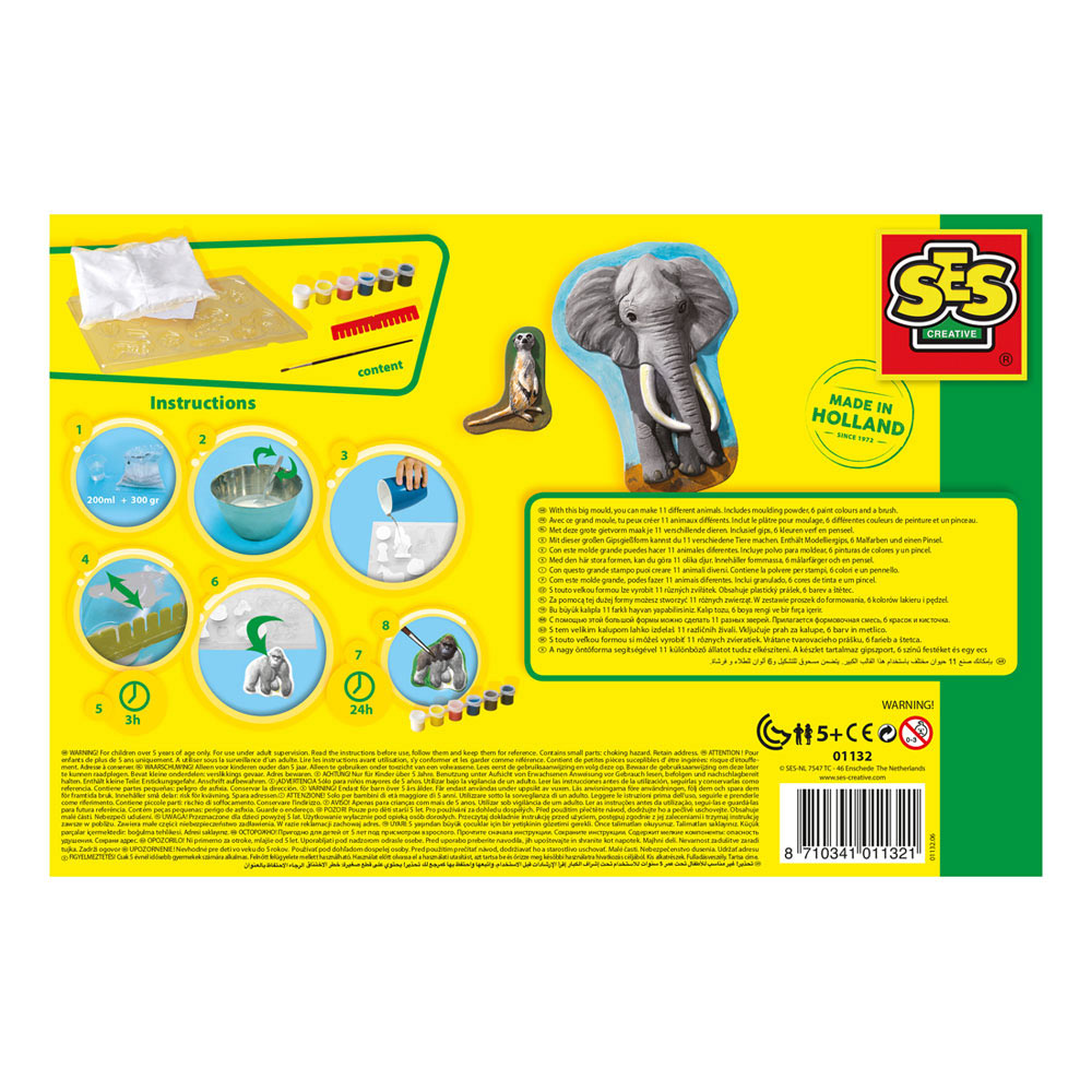 SES Creative Animals Casting and Painting Set
